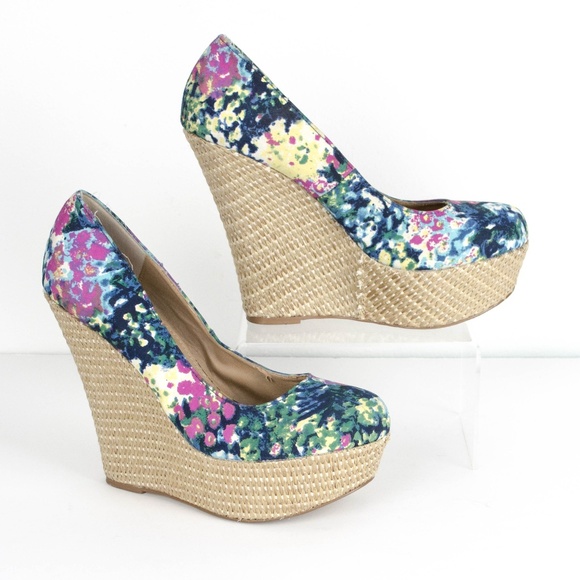 Steve Madden Shoes - Steve Madden Floral Espadrille Wedges 7.5 SN